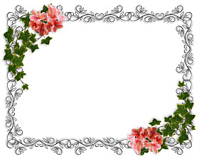 常春藤花卉边框邀请