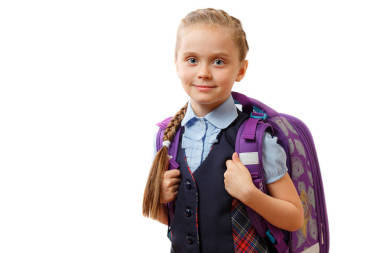 快乐可爱漂亮的金发女学生 