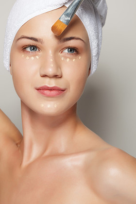 美丽女模的肖像