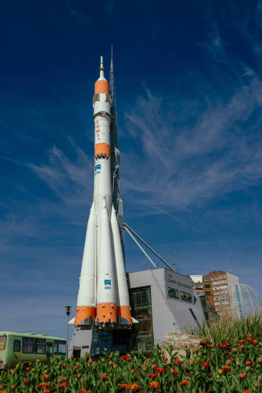 萨马拉, 俄罗斯-2018年5月4日: 萨马拉太空博物馆