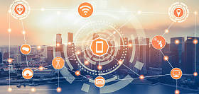 智能城市无线通信网络, 具有图形显示物联网和信息通信技术 (Ict) 在背景下对现代城市建筑的概念