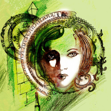 摘要说明了美丽的女人