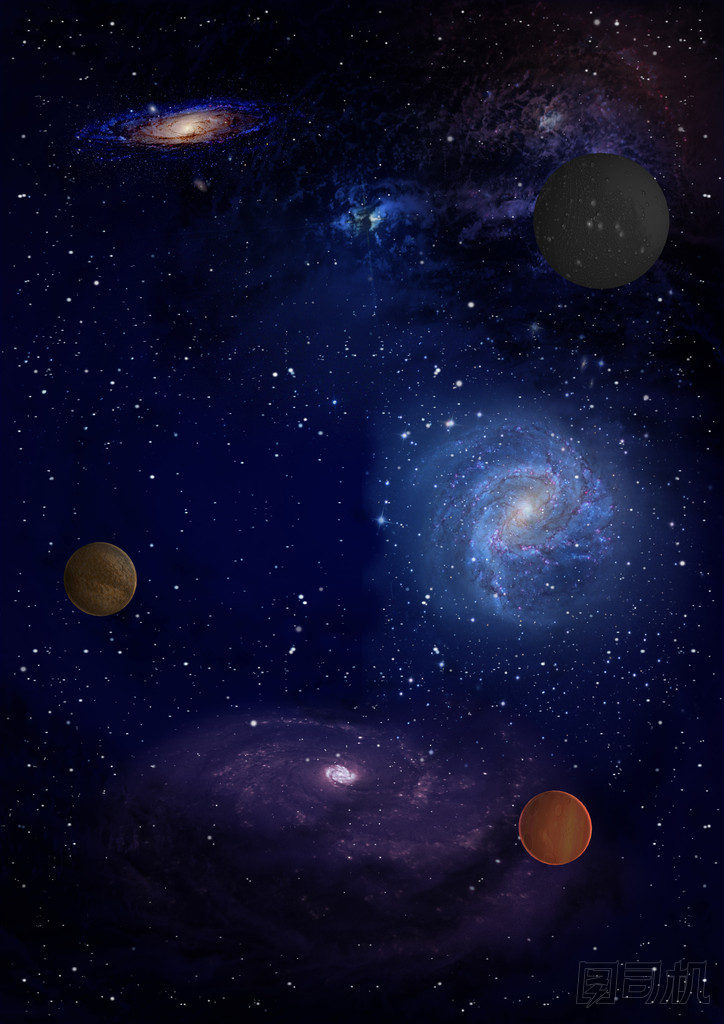在一個(gè)空間的深空行星圖片