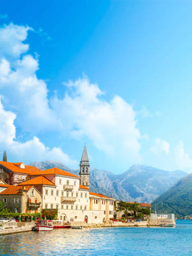 黑山 Kotor 灣 Perast 鎮(zhèn)