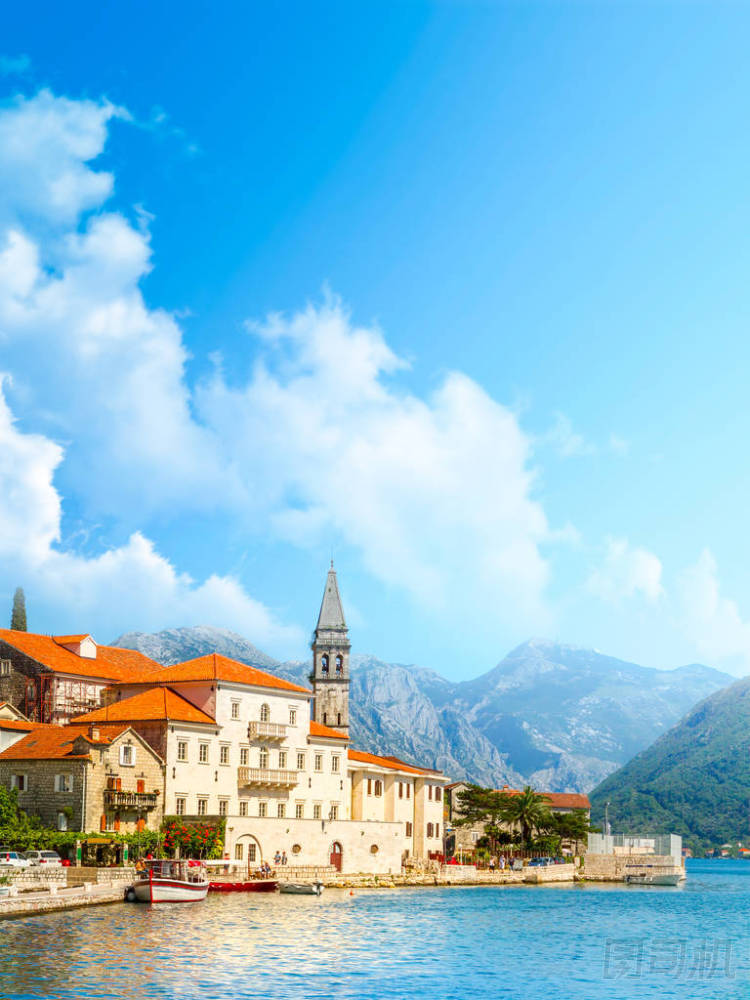 黑山 Kotor 灣 Perast 鎮(zhèn)