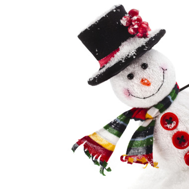 快樂圣誕雪的人隔離在白色背景上