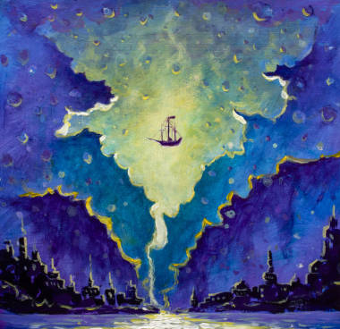 老海盗船, 彼得平底锅在空间结束黑夜城市绘画, 星球大战图画