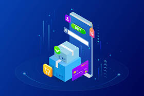 等距向量在线购物概念。登录页模板。网页的现代紫外线设计。销售, 消费主义, 在线购买和电子商务概念