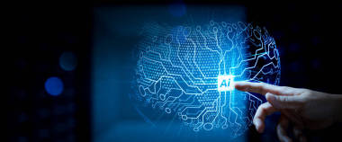 人工智能 (Ai), 机器学习与数据挖掘技术在虚拟 dachboard。商务团队会议。专业投资者手工作广泛 Vr 屏幕计算机