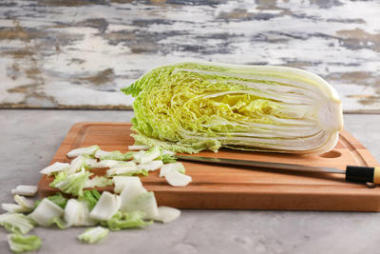 木板鮮切白菜