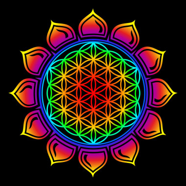 生活-莲花-符号愈合与和谐之花