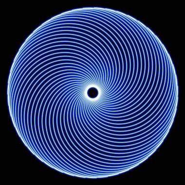 抽象的藍色裝飾品。插圖