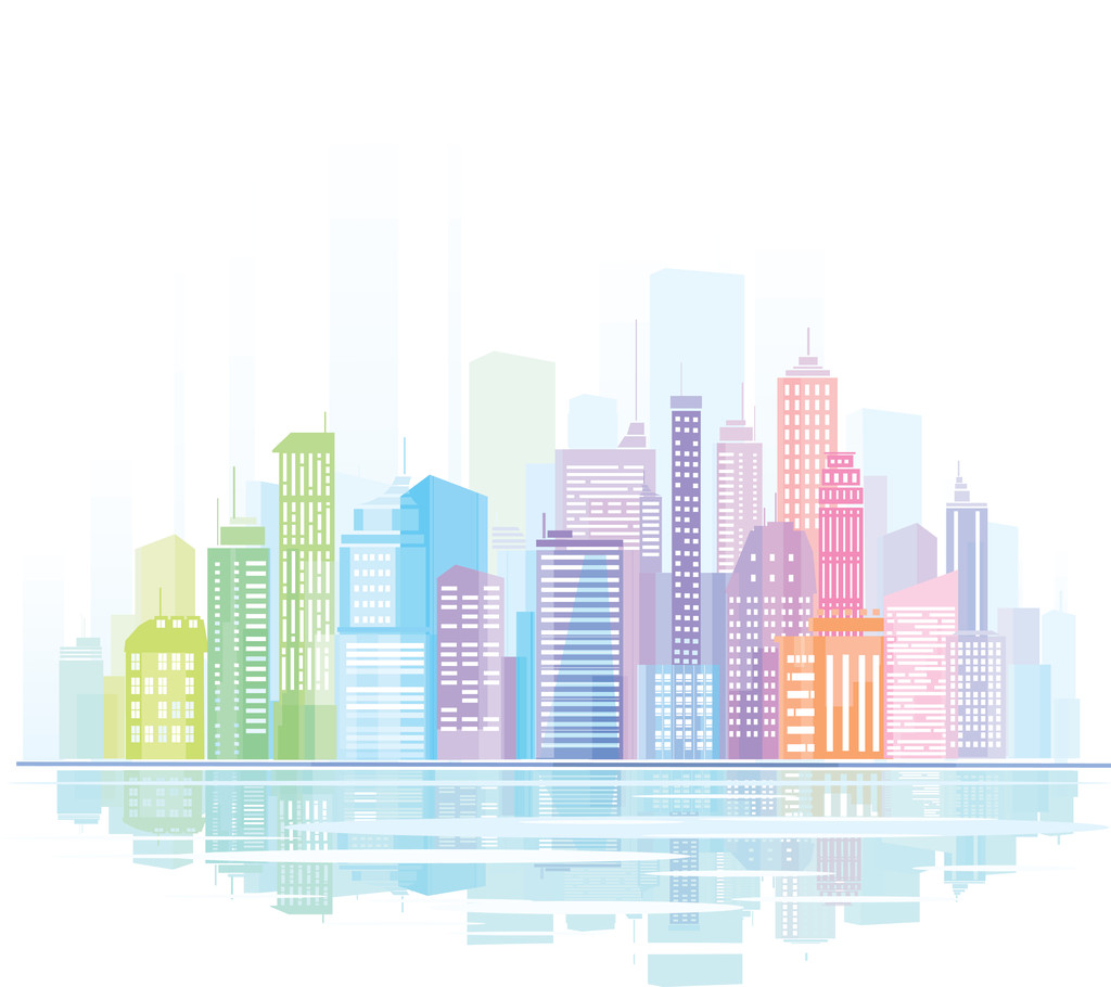 多彩的城市全景.图片