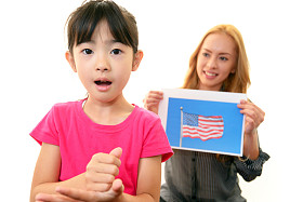 英语老师学习的女孩.图片