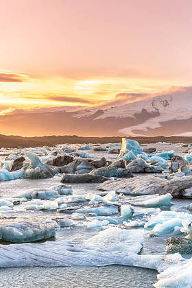 冰岛惊人的日落, 世界上最美丽的风景之