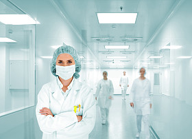 空背景下的现代工厂环境图片