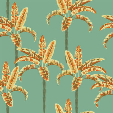 棕櫚樹無縫圖案抽象色。熱帶壁紙