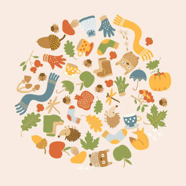 金黃秋天圓的構(gòu)成圖片