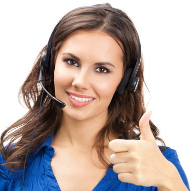 支持电话运营商与手势竖起大拇指