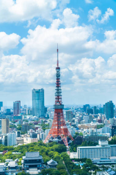 東京城市地平線上的美麗建筑