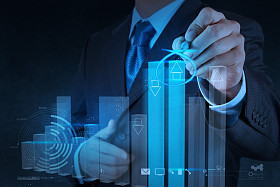 商人手绘图虚拟图业务图片