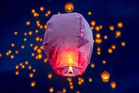 气球火飞行灯笼, 热气球灯笼飞行高度在天空