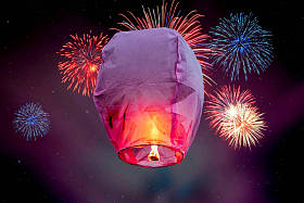 气球火飞行灯笼, 热气球灯笼飞行高度在天空