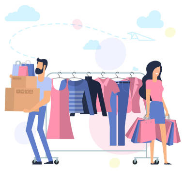 購物中的勇男女