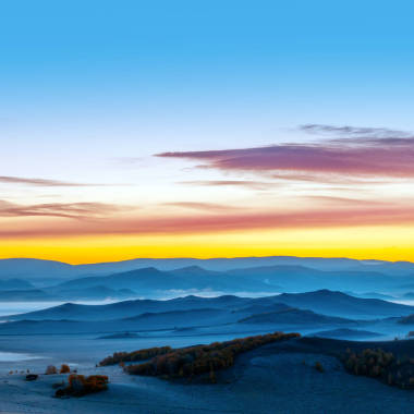 美麗的山景在上午, 內(nèi)蒙古, 中國(guó)