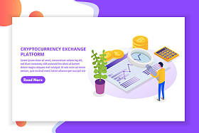 密码货币开采、交换、区块链等距。向量例