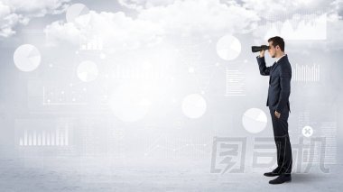 商人期待與望遠(yuǎn)鏡