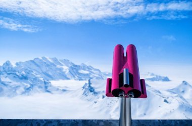 硬幣操作雙目查看器在雪郎峰的穆倫, 瑞士