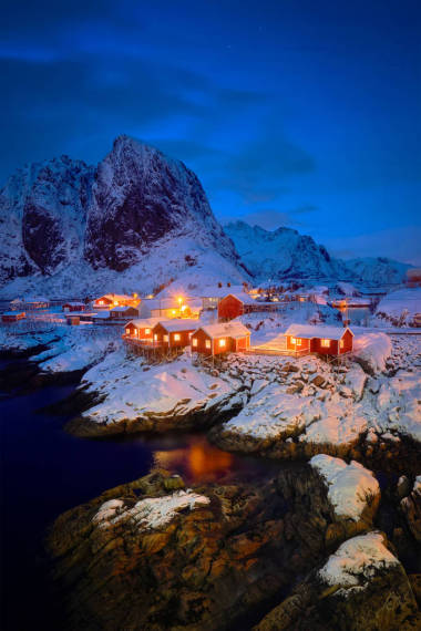 羅弗敦群島，挪威 Hamnoy 漁村
