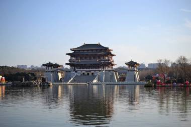 中國陜西西安大唐芙蓉園與唐代傳統(tǒng)中國建筑