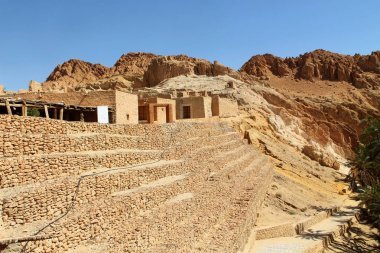 撒哈拉沙漠中的綠洲附近的定居點