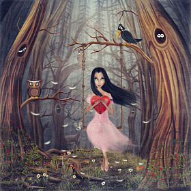 秋千上的小女孩