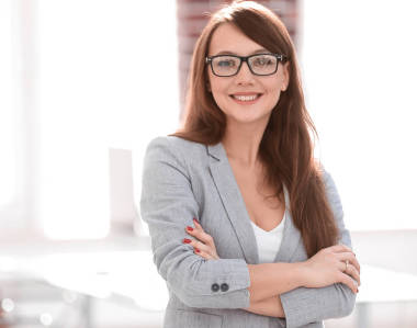 成功的女商人在辦公室照片