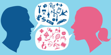 男性和女性的溝通圖片