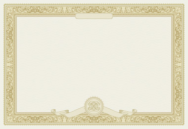 带有装饰性边框可编辑矢量证书模板