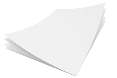 一疊三個空白的白色床單