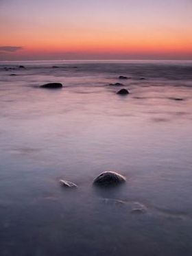 夕阳海上湾