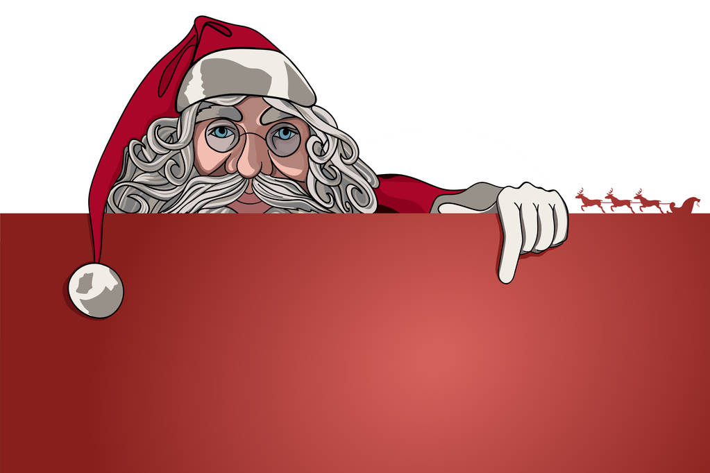 带着胡须和眼镜微笑的圣诞老人。圣诞节例 带着胡须和眼镜微笑的圣诞老人。圣诞节例