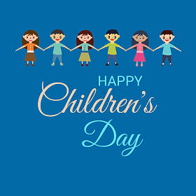 向量举例说明“儿童节快乐”的背景