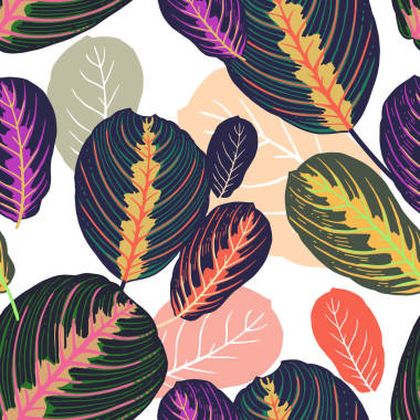 與熱帶樹(shù)葉無(wú)縫的圖案。向量例證。大自然的異國(guó)情調(diào)的圖案。面料、紡織、造紙、墻紙?jiān)O(shè)計(jì)模板