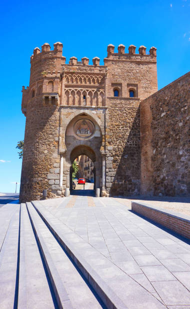 西班牙卡斯蒂利亞拉曼查的托萊多 puerta del sol 門