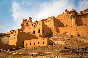 阿默堡在斋浦尔在春天