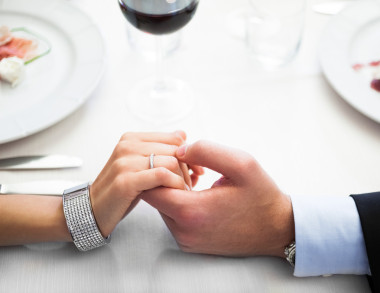 在意大利餐廳的晚餐