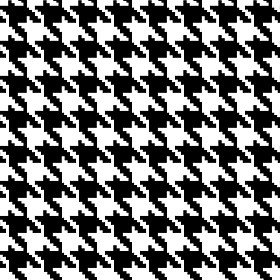 黑色和白色猎犬齿织物背景