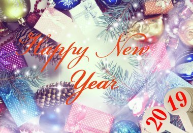 美丽的圣诞装饰为新的一年2019年
