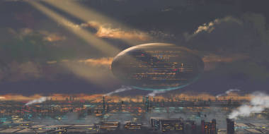 互联网世界。我们生活在一个互联网世界, 我们的真实世界正在下降到更远的地方。小说背景。概念艺术。逼真的插图。视频游戏数字 cg 艺术品。自然风光